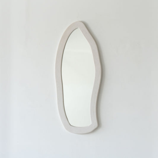 Handmade White Wall Hanging Mirror - Small