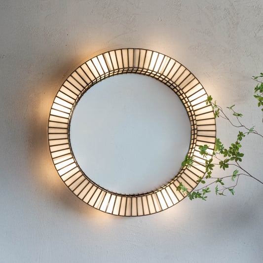 Viola Round Wall Lamp Mirror