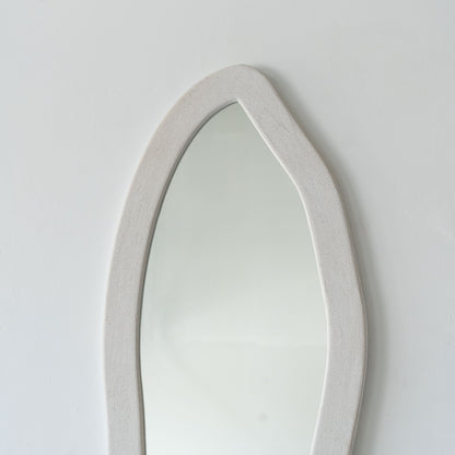 Handmade White Wall Hanging Mirror - Small