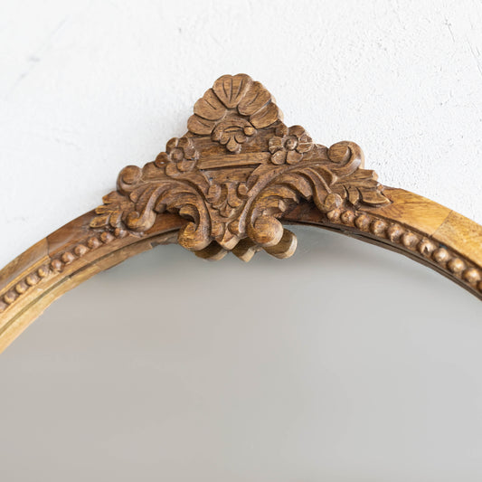 Narcissus Solid Wood Wall Mirror - Natural