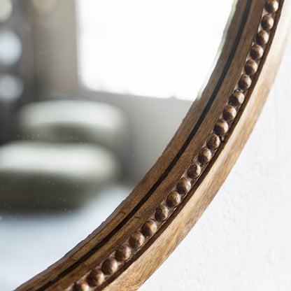 Solid Wood Wall Mirror - Natural