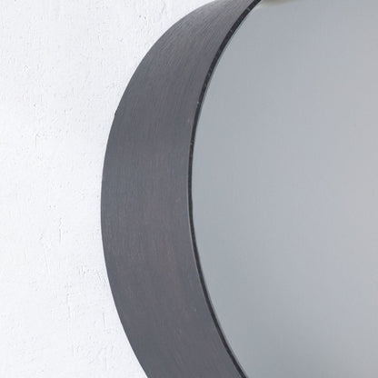 Stained Modern Round Wall Hanging Mirror