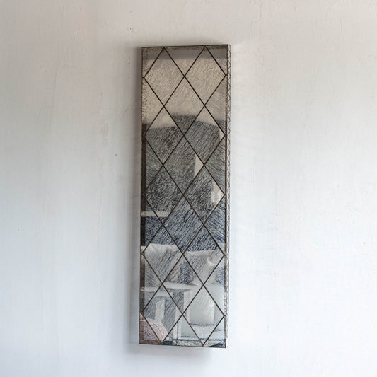 Spartacus Antique Barfi Shape Wall Mirror