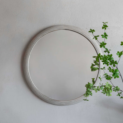 Round White Round Wall Mirror