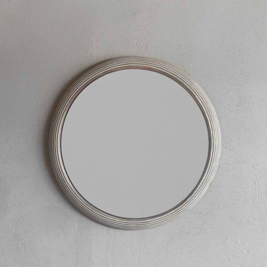Velthisa Round White Round Wall Mirror