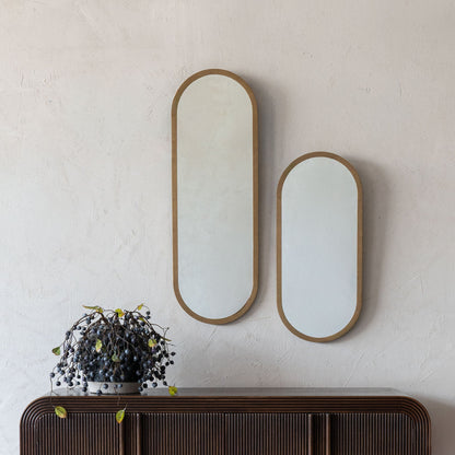 Glow Brass Frame Vintage Curve Wall Mirror