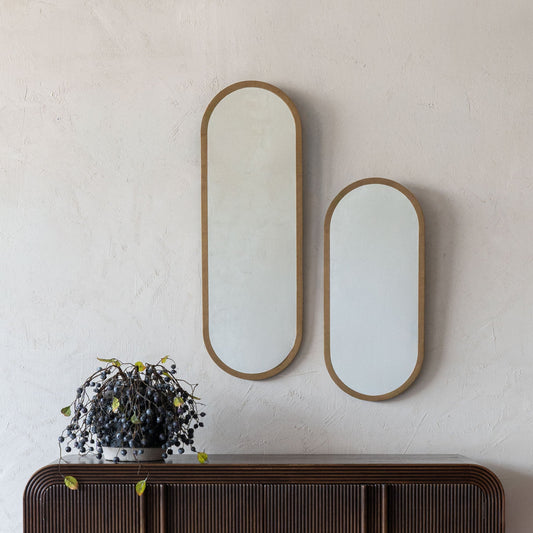 Willow Glow Brass Frame Vintage Curve Arch Wall Mirror