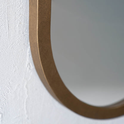 Glow Brass Frame Vintage Curve Wall Mirror